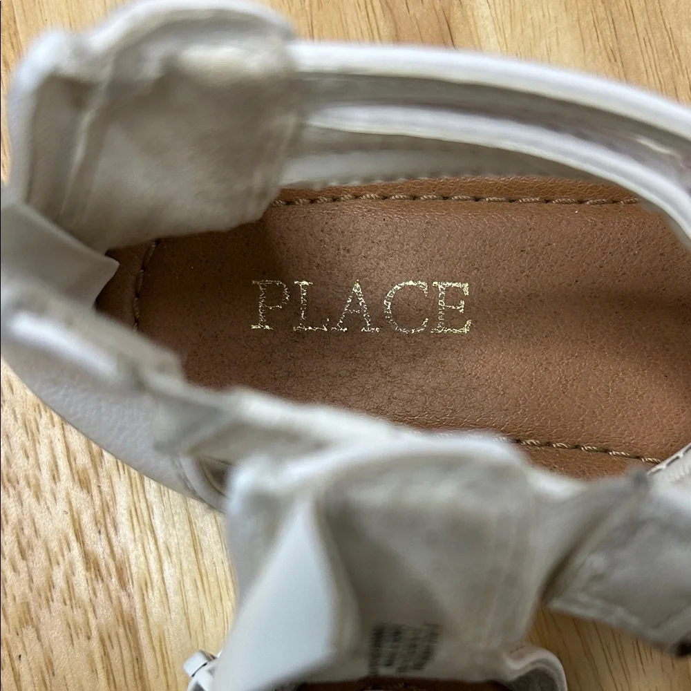 Place White Sandals with Pastel Beads